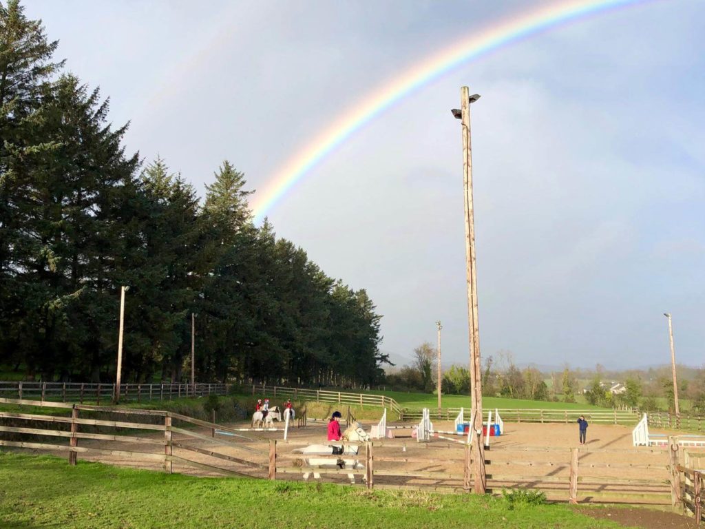 Kilmullen Livery Arena with Rainbow